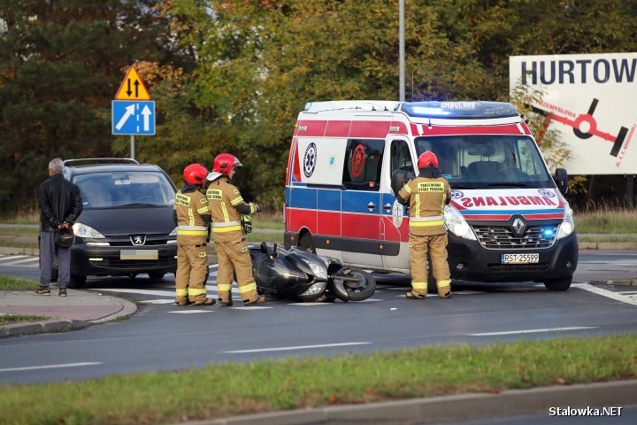 Dw Zderzenie Skutera Z Rowerem Osoba W Szpitalu Stalowka Net