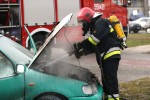 Kierowca nie miał szans na ugaszenie samemu pożaru.