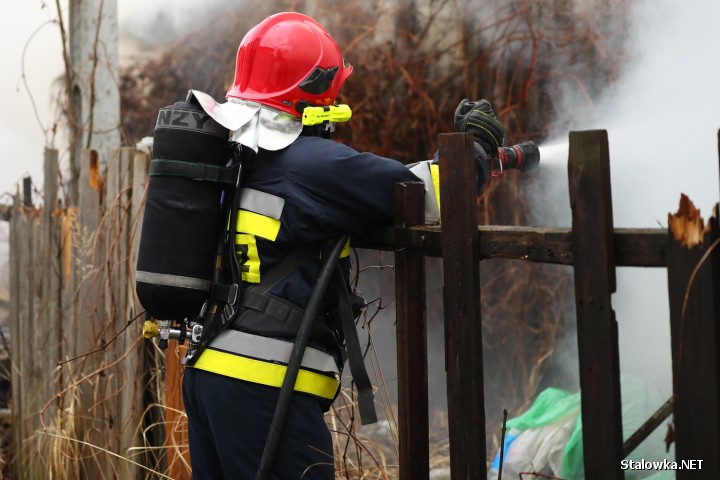Pożar drewnianego budynku w Rozwadowie.