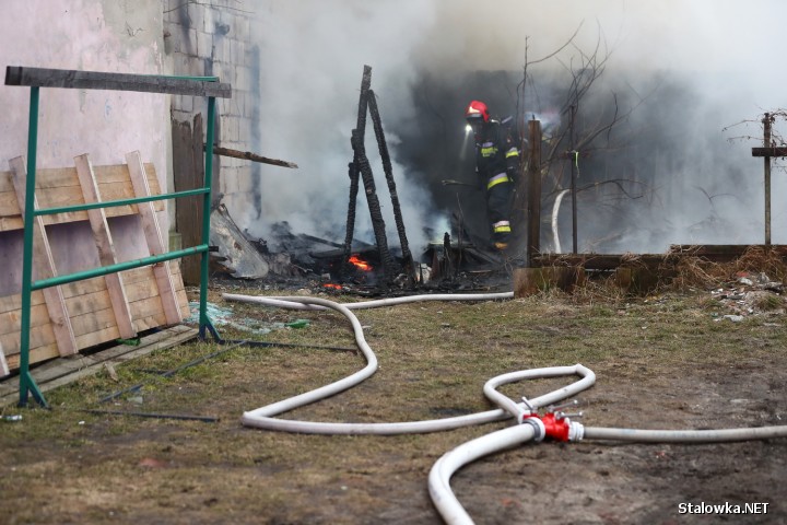 Pożar drewnianego budynku w Rozwadowie.