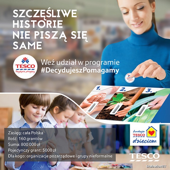 Decydujesz, pomagamy - pod takim hasłem trwa głosowanie na lokalne projekty w całej Polsce. W sklepach TESCO są dostępne stoiska, w których możemy się zapoznać z inicjatywami oraz oddać głos za pomocą specjalnego żetonu.