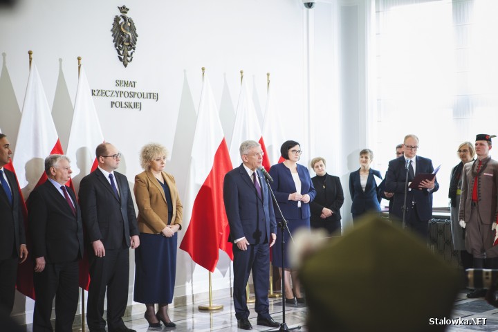 Warszawa: PTG Sokół ze Stalowej Woli na rocznicowych obchodach w Senacie RP.