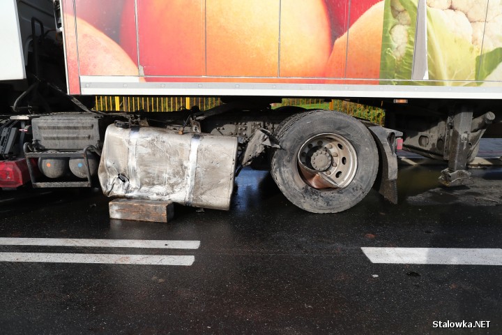 Gdyby nie reakcja kierowcy ciężarówki, zdarzenie mogło mieć tragiczny skutek.