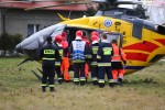 Do wypadku doszło w Kotowej Woli. poszkodowany mężczyzna został przewieziony śmigłowcem do szpitala.