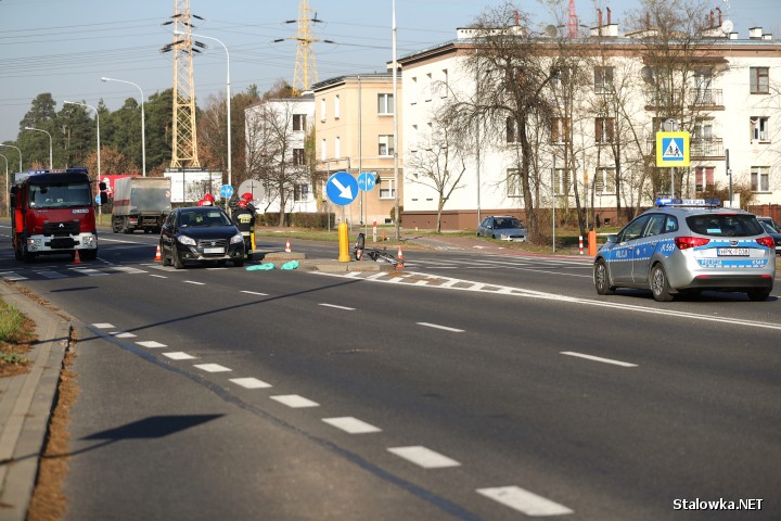 Na ulicy Energetyków w ciągu Drogi Krajowej nr 77 doszło do potrącenia rowerzysty.