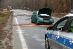 Ranny 20-letni kierowca z podejrzeniem skręcenia kręgosłupa trafił do szpitala w Stalowej Woli.