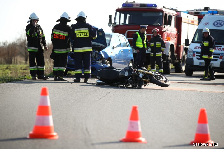 27-letni motocyklista z obrażeniami trafił do szpitala w Stalowej Woli.