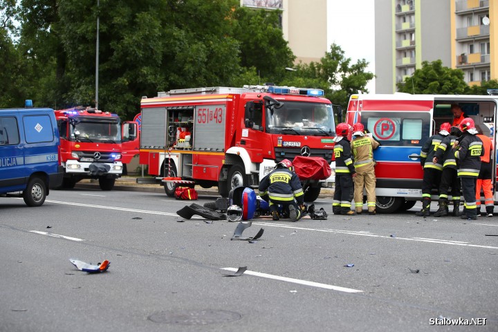 Na ulicy Stanisława Staszica w Stalowej Woli doszło do wypadku z udziałem motocyklisty.
