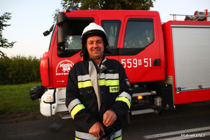 Ciężarówka zablokowała drogę między Zaleszanami a Gorzycami.