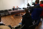 Konferencja prasowa w szpitalu w Stalowej Woli z udziałem dyrektora Edwarda Surmacza i starosty powiatowego Janusza Zarzecznego.