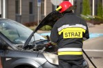 Do pożaru samochodu doszło na parkingu przed Prokuraturą Rejonową w Stalowej Woli.