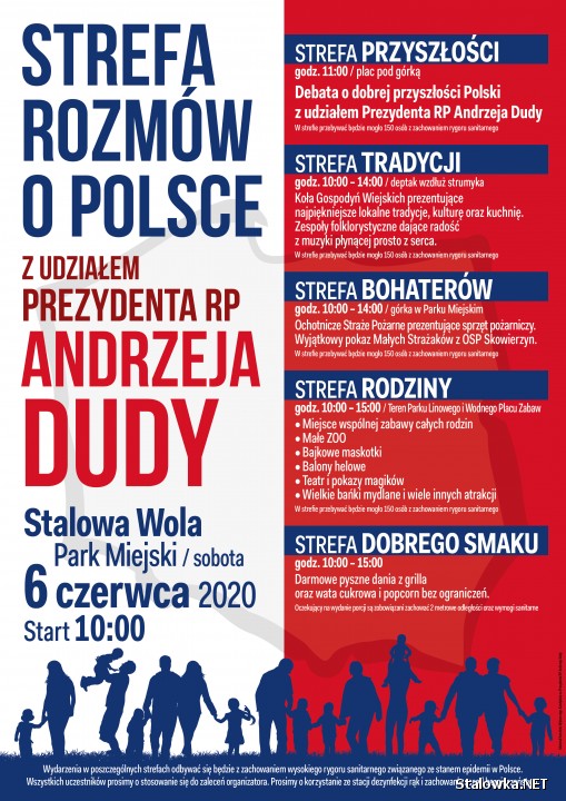 W najbliższą sobotę o godzinie 10.00 rozpocznie się wydarzenie Strefa rozmów o Polsce, w którym udział weźmie Prezydent RP Andrzej Duda.