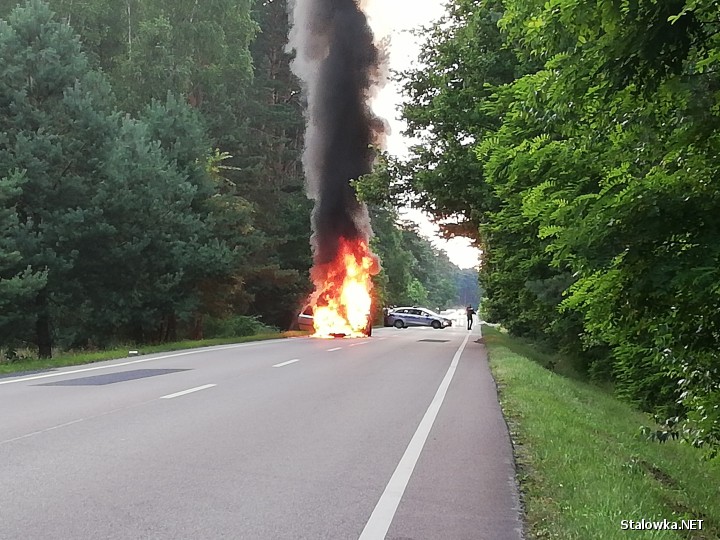 W miejscowości Przyszów doszło do pożaru samochodu.