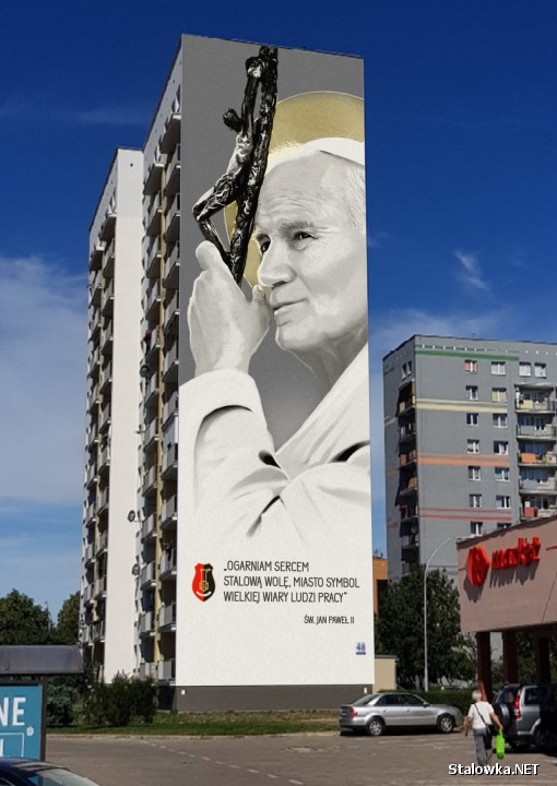 Rozstrzygnięto miejski konkurs na projekt muralu z wizerunkiem świętego Papieża-Polaka Jana Pawła II. Powstanie on na jednej ze ścian bloku przy Alejach Jana Pawła II 48 w Stalowej Woli.