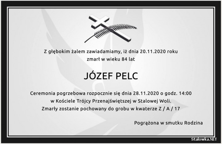 W wieku 84 lat zmarł Józef Pelc, znany stalowowolski chirurg, wieloletni dyrektor Powiatowego Specjalistycznego Szpitala.