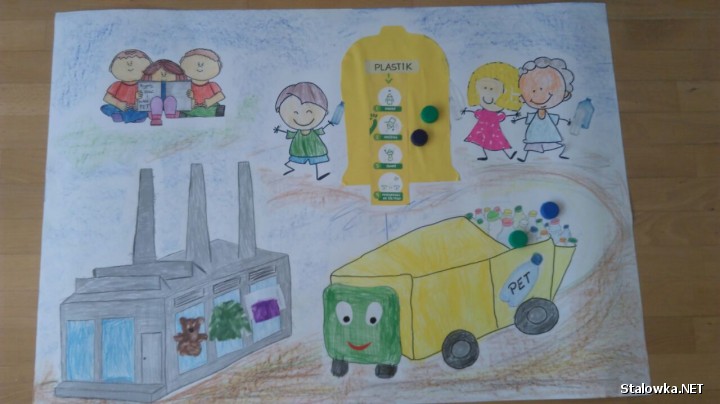 Praca autorstwa dzieci z przedszkola przy Zespole Szkół nr 6 Specjalnych.