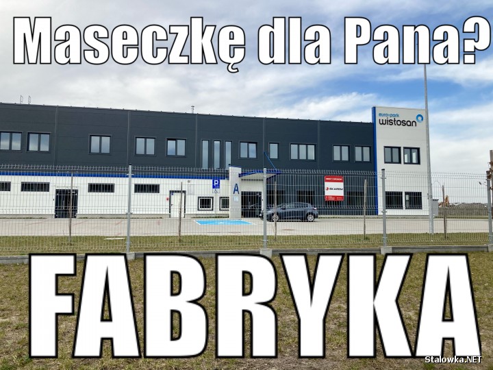 Fabryka maseczek w Stalowej Woli w hali ARP.