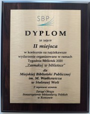 Stalowowolska MBP została nagrodzona za wydarzenie Sobota koneserów.