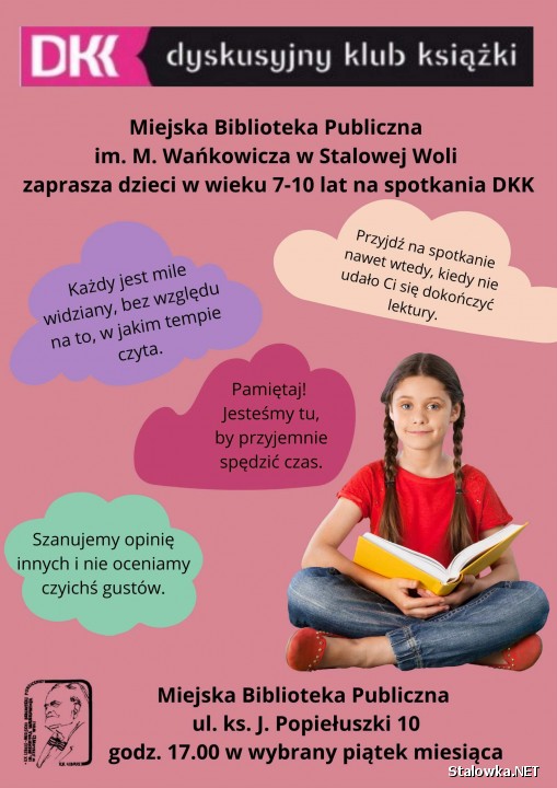 MBP zaprasza dzieci i młodzież do Dyskusyjnego Klubu Książki.