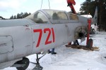 Samolot odrzutowy TS-Iskra 11 B o numerze bocznym 721. Eksponat trafił do nas z Muzeum Sił Powietrznych w Dęblinie.