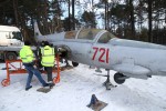 Samolot odrzutowy TS-Iskra 11 B o numerze bocznym 721. Eksponat trafił do nas z Muzeum Sił Powietrznych w Dęblinie.
