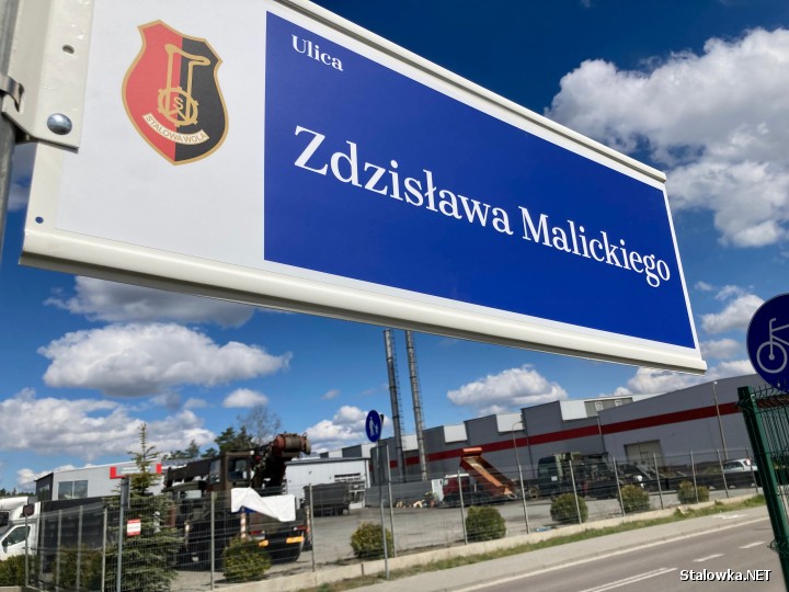 Na strefie przemysłowej pojawiło się oznakowanie informujące, że w Stalowej Woli mamy ulicę imienia Zdzisława Malickiego.