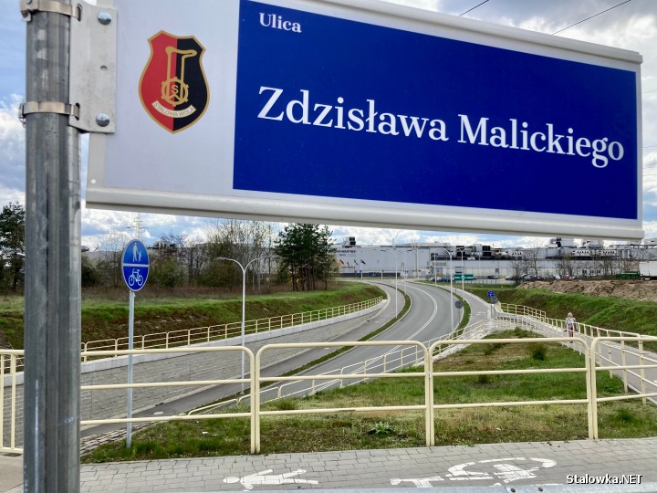 Na strefie przemysłowej pojawiło się oznakowanie informujące, że w Stalowej Woli mamy ulicę imienia Zdzisława Malickiego.