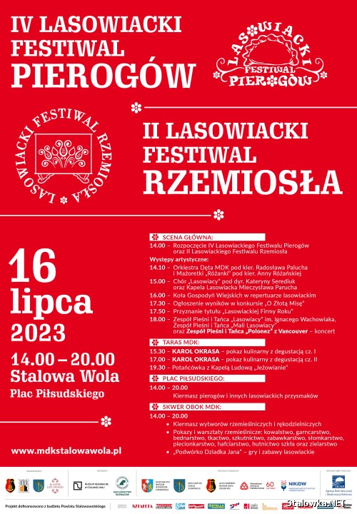 Kucharz, autor i prezenter telewizyjnych programów o tematyce kulinarnej, Karol Okrasa będzie gościem IV Lasowiackiego Festiwalu Pierogów i II Lasowiackiego Festiwalu Rzemiosła.