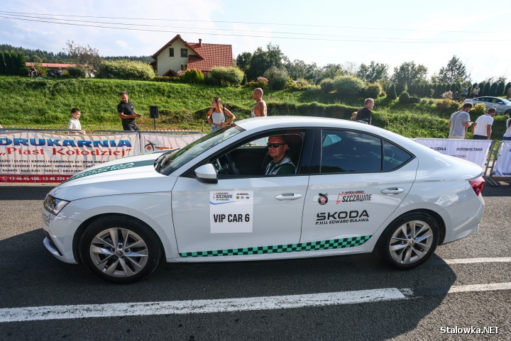 Krzysztof Faraś na trasie wyścigu Szczawne-Kulaszne.