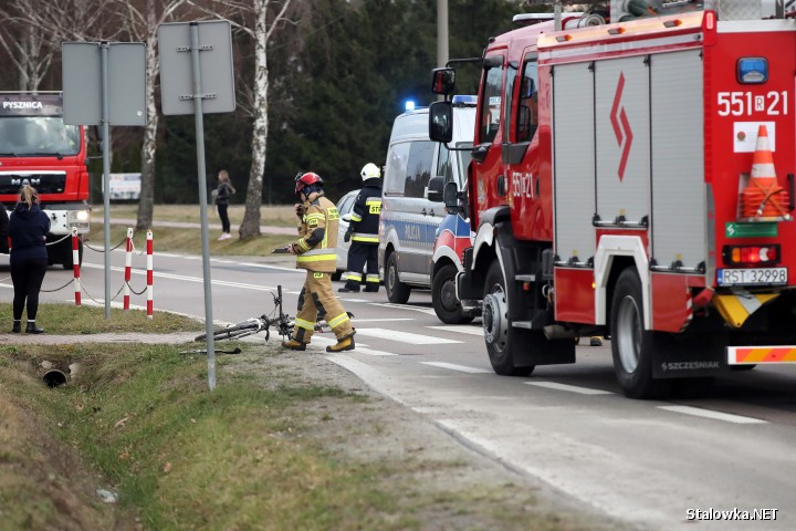 13-latek potrącony na drodze powiatowej w Pysznicy.