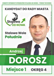 Andrzej Dorosz - kandydat do Rady Miejskiej Stalowej Woli chce strategicznego systemu ochrony środowiska dla Stalowej Woli Południe.
