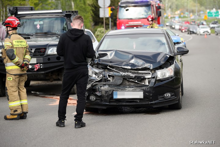 W wyniku zderzenia się trzech aut ulica Chopina została zablokowana.