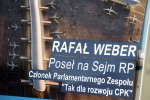 Renata Knap i Rafał Weber. Konferencja prasowa w sprawie budowy Centralnego Portu Komunikacyjnego.