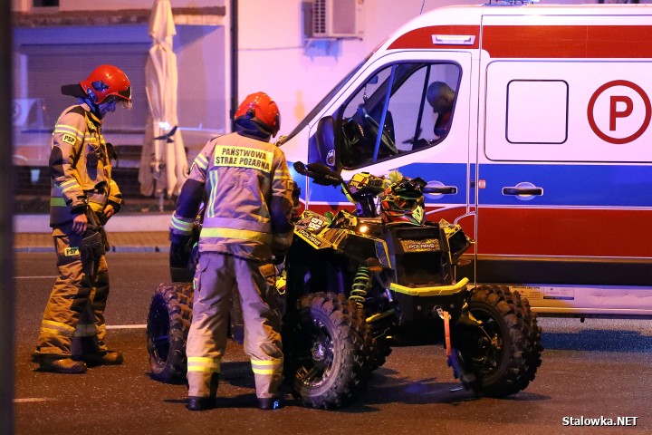 Wypadek z udziałem quada na Bojanowskiej.