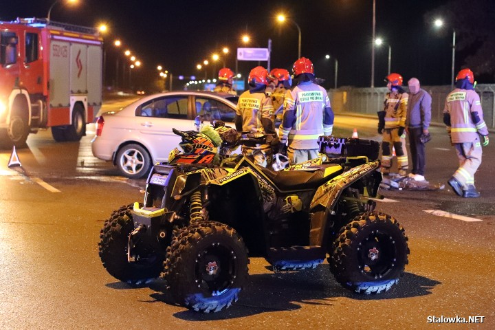 Wypadek z udziałem quada na Bojanowskiej.