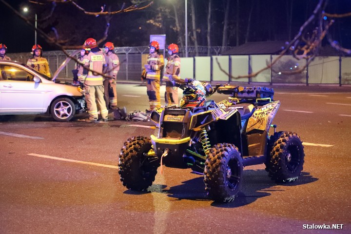 Wypadek z udziałem quada na Bojanowskiej.