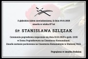 Śp. Stanisława Szlęzak odeszła 19 stycznia 2025 roku w wieku 87 lat.