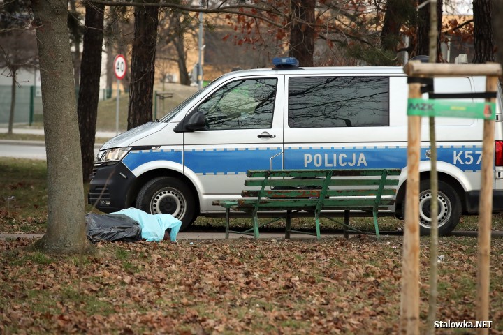 Około godz. 7:00 na zielonym skwerze za pawilonami handlowymi Jubilat jeden z przechodniów ujawnił leżącego, nie dającego oznak życia dorosłego mężczyznę. 