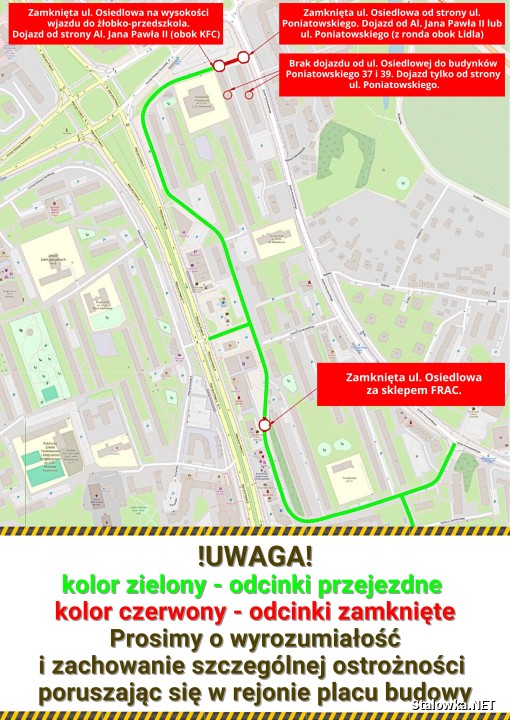 Remont osiedlowej Jana Pawła II w Stalowej Woli. Będą utrudnienia w ruchu.