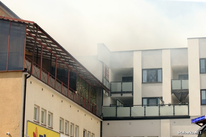 Pożar w Alcatraz. Ewakuacja z mieszkań i placówek handlowych.
