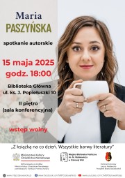 Zapraszamy na spotkanie autorskie z Marią Paszyńską.
