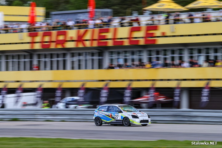 Krzysztof Faraś na torze w Kielcach.
