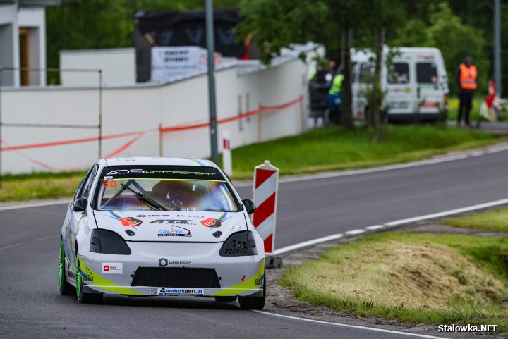 Krzytof Faraś na Wyścigu Górskim w Prządkach.