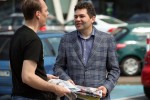 Na stalowowolskim targowisku zachęcano do głosowania na Karola Nawrockiego.