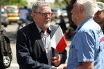 Na stalowowolskim targowisku zachęcano do głosowania na Karola Nawrockiego.
