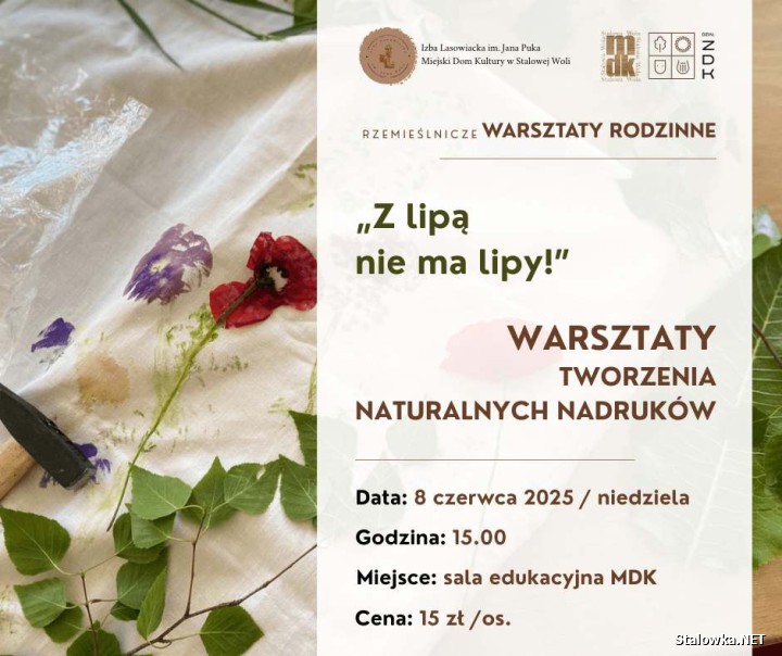 Rzemieślnicze warsztaty rodzinne tworzenia naturalnych druków.