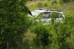 Auto wypadło z drogi w miejscu, gdzie jest odcinkowy pomiar prędkości.