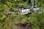 Auto wypadło z drogi w miejscu, gdzie jest odcinkowy pomiar prędkości.