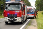 Auto wypadło z drogi w miejscu, gdzie jest odcinkowy pomiar prędkości.