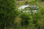 Auto wypadło z drogi w miejscu, gdzie jest odcinkowy pomiar prędkości.
